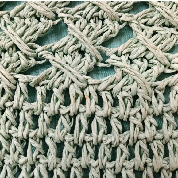 Altamar By Monica Q Raffi Resort Cruise Beach Bucket Bag Tote Beaded Drawstring - Picture 11 of 13